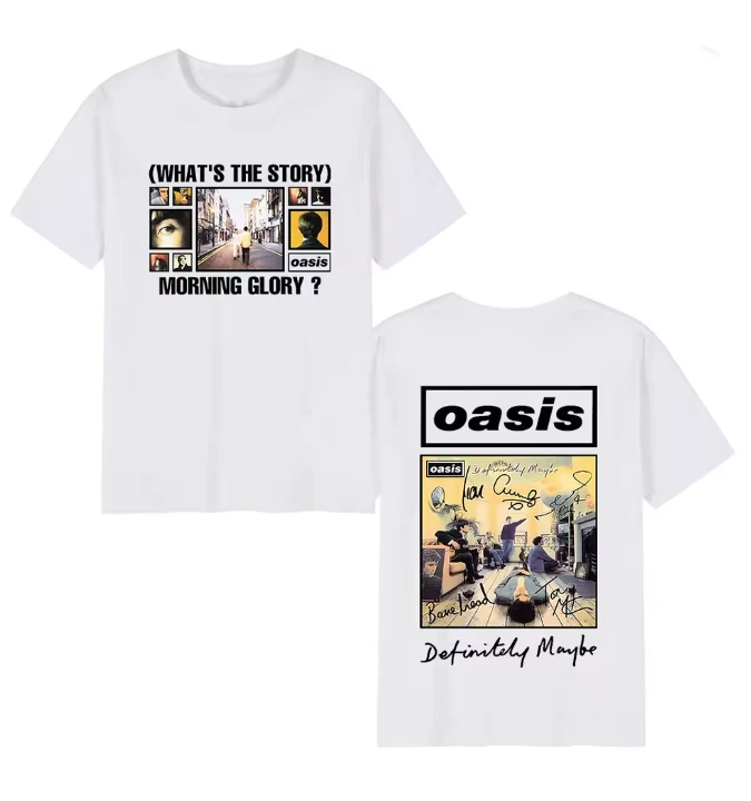 O-Oasis T-Shirt British Rock Band Vintage T-Shirt Mens Clothing2