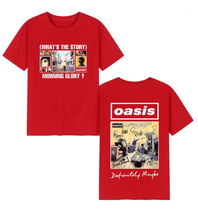 O-Oasis T-Shirt British Rock Band Vintage T-Shirt Mens Clothing3