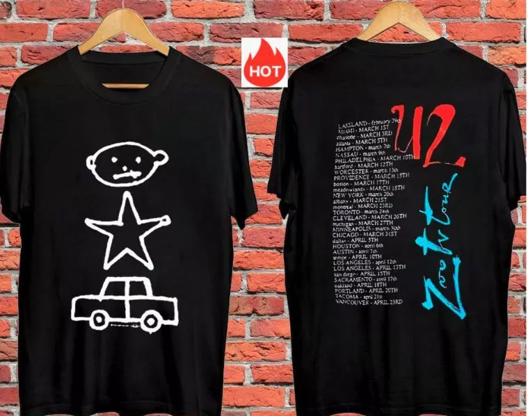 Tour Zoo Tv U2 Vintage 1991 90S Rock Shirt Baby Achtung Band Concert Rap Hop Hip