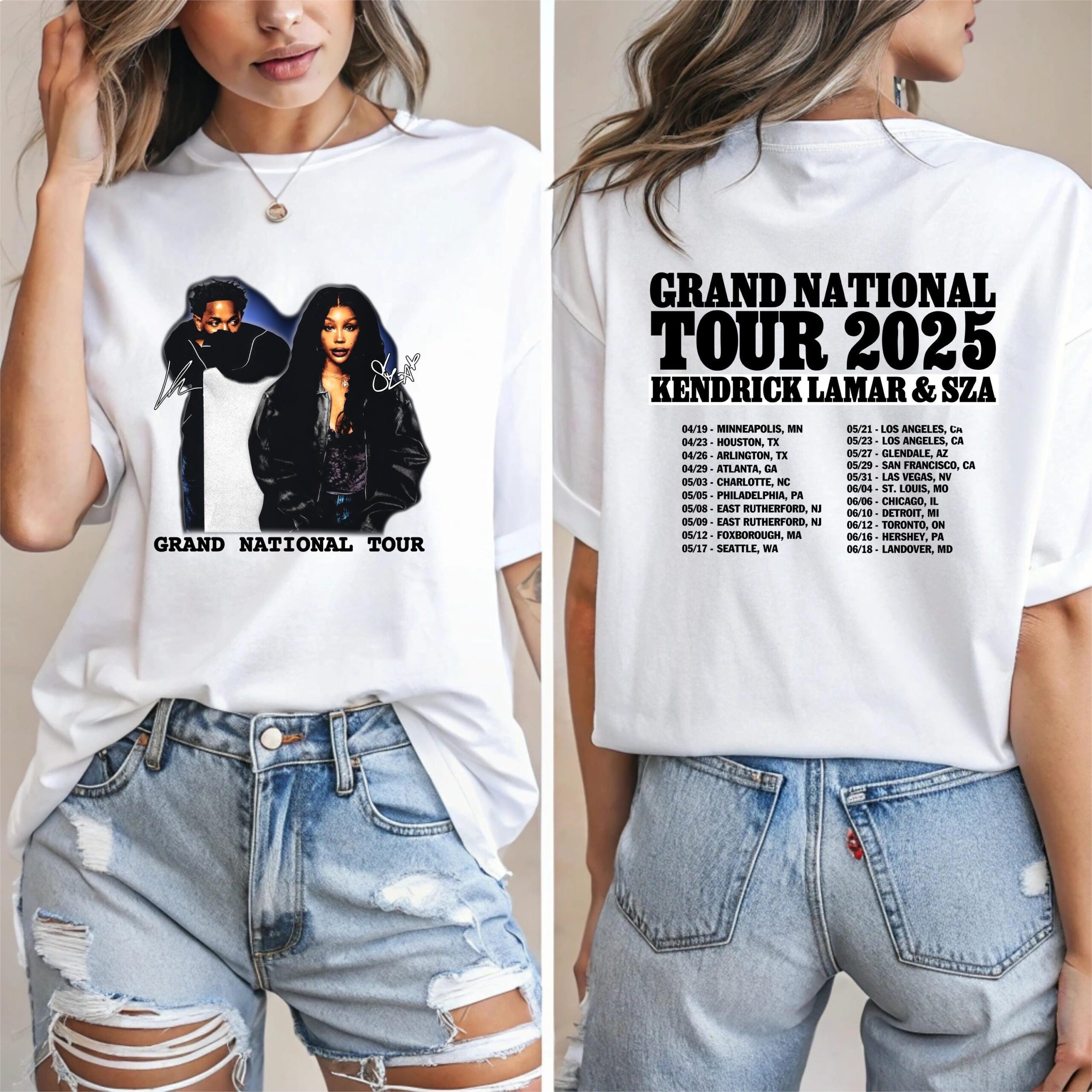 Grand National Tour Shirt, Hip Hop Music Merch, Kendrick Lamar Sza Grand National Tour 2025 Shirt