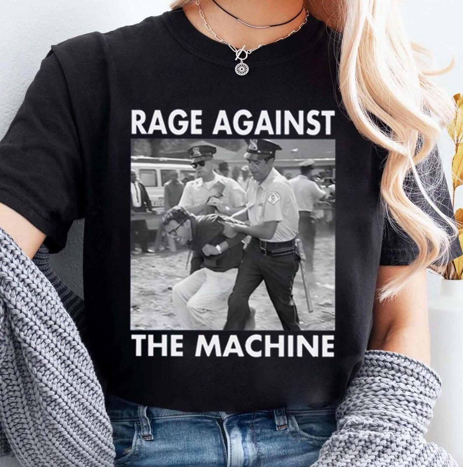 Bernie Sanders Fight Oligarchy Tour Shirt, Political Activism Shirt, 1963 Arrest Photo