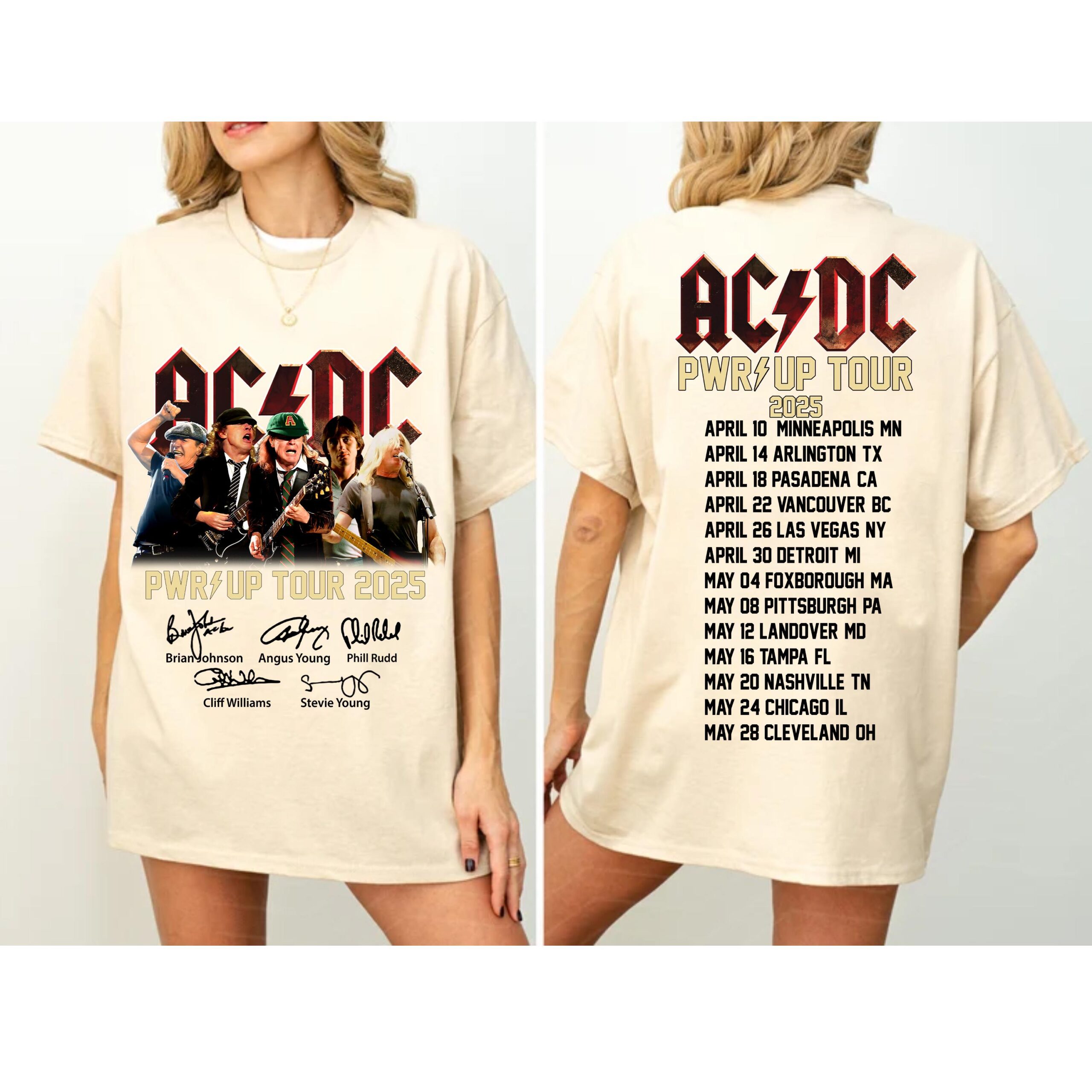 Acdc Power Up 2025 T-Shirt SweatShirt Hoodie, Acdc Band Unisex Shirt, Pwr Up Tour Gift For Fan