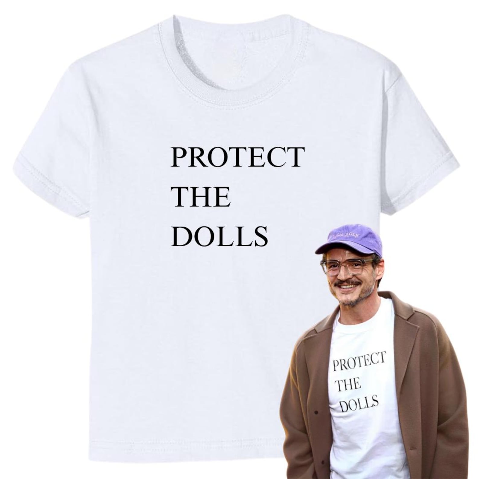 Protect The Dolls T-Shirt, Cropped Fit Baby Tee, Trans Rights Are Human Rights Tee