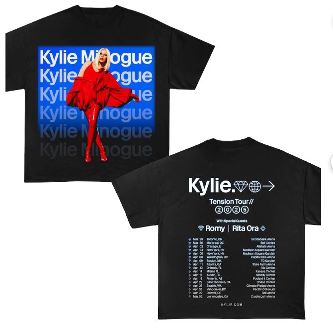 2025 Kylie Minogue Tension World Tour Shirt, Kylie Minogue 2025 Concert, Kylie Minogue Fan Gift