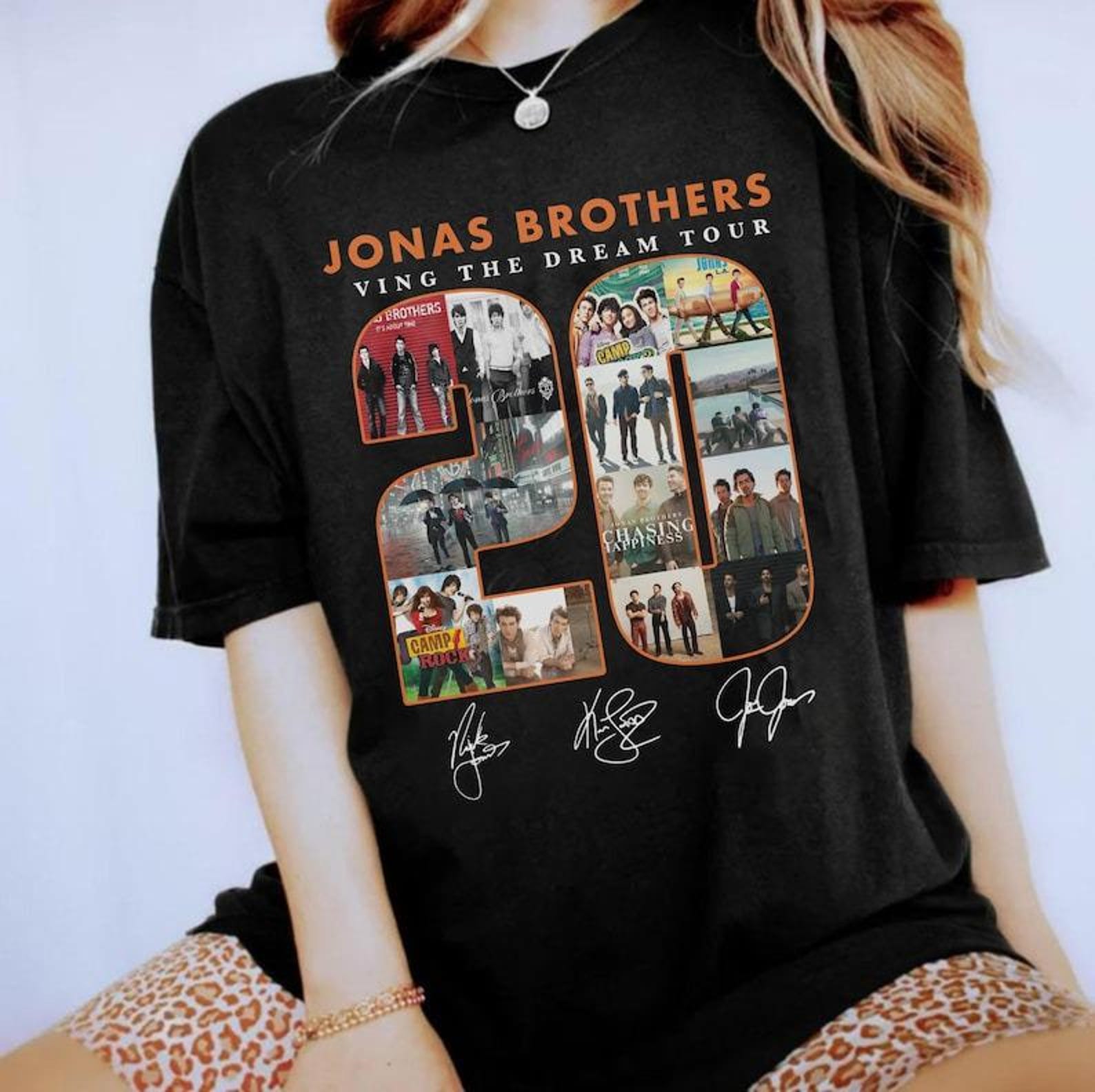 Vintage Albums 20Th Anniversary Of Jonas Shirt, Living The Dream Tour 2025 Shirt, Merchandise Shirt