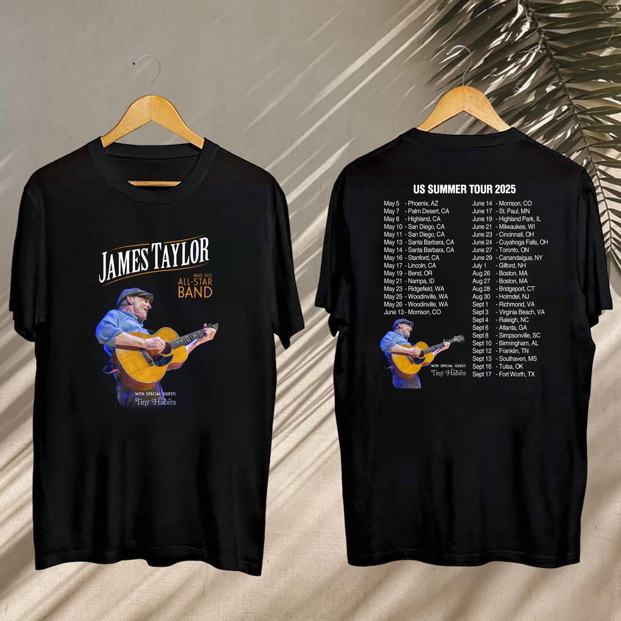James Taylor Summer Tour 2025 Shirt, James Taylor 2025 Concert, James Taylor Fan Shirt