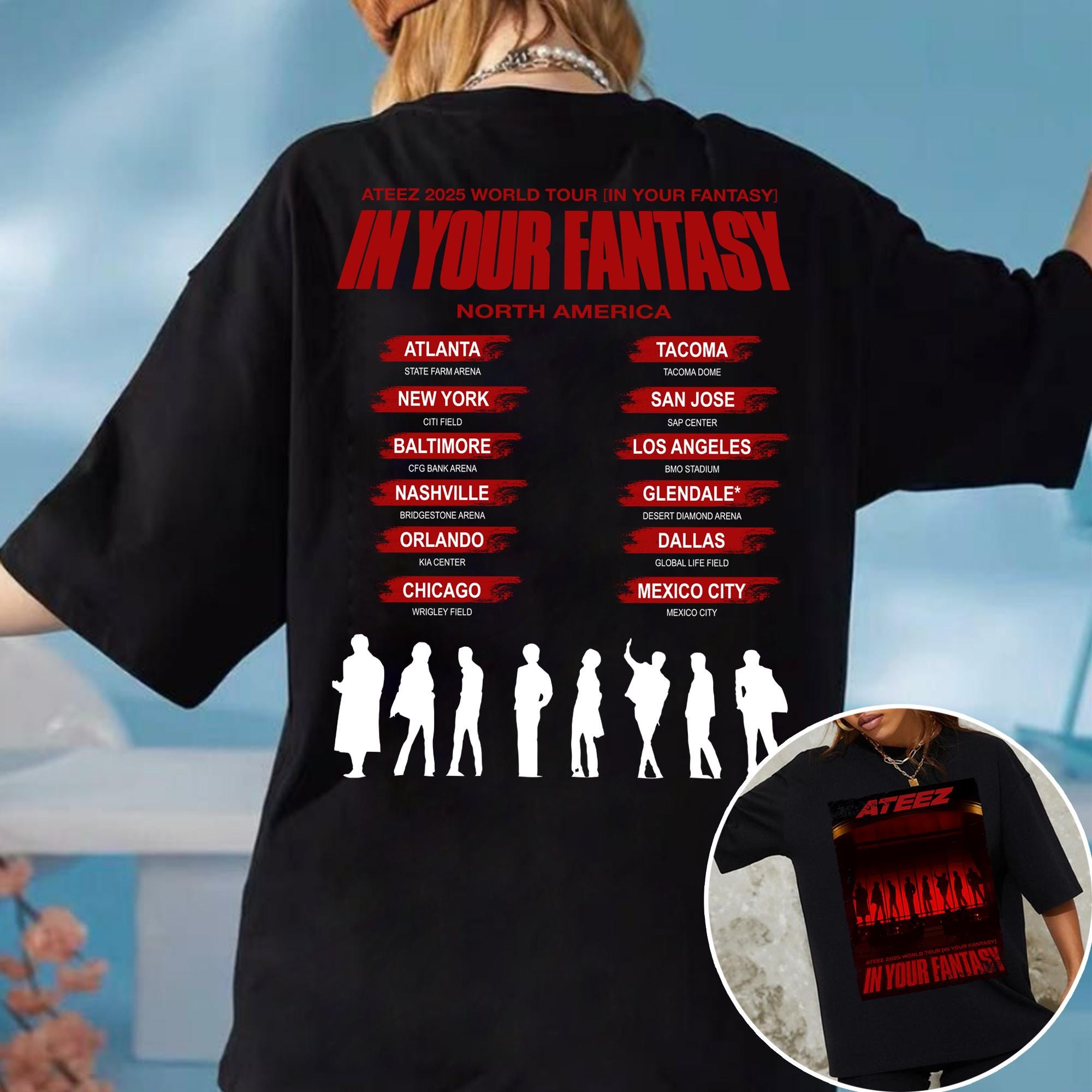 Ateez 2025 World Tour In Fantasy T-Shirt, Ateez Golden Hour Part 2 Shirt, Ateez World Tour 2025 Shirt