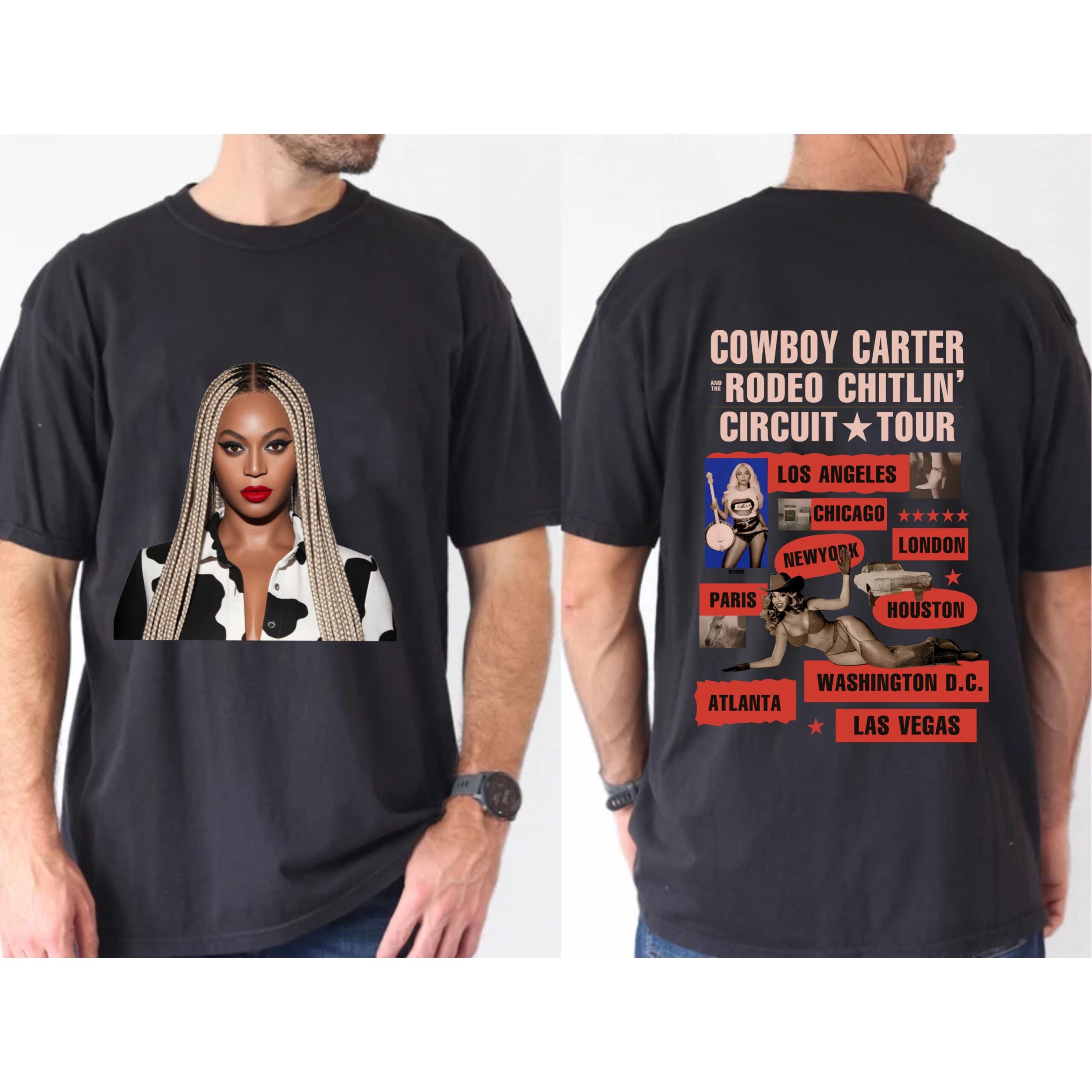 Beyonc Cowboy Carter Tour T-Shirt, Beyhive Music Tee, Retro Graphic Unisex Shirt, Gifts For Her