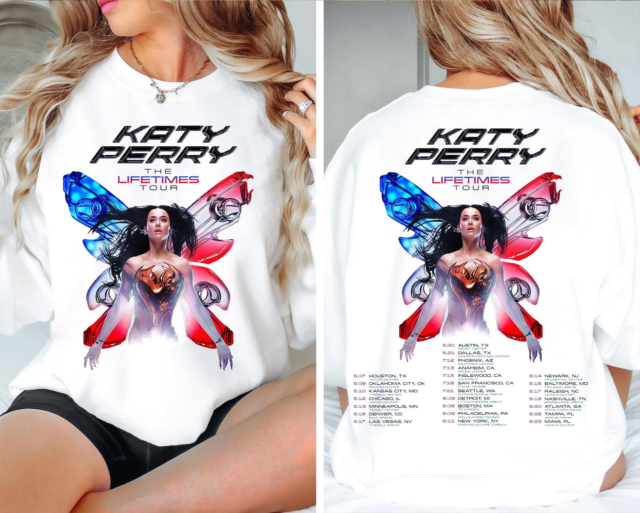 Katy Perry Tour 2025 T-Shirt, The Lifetime Tour Graphic Tee, Fan Concert Apparel