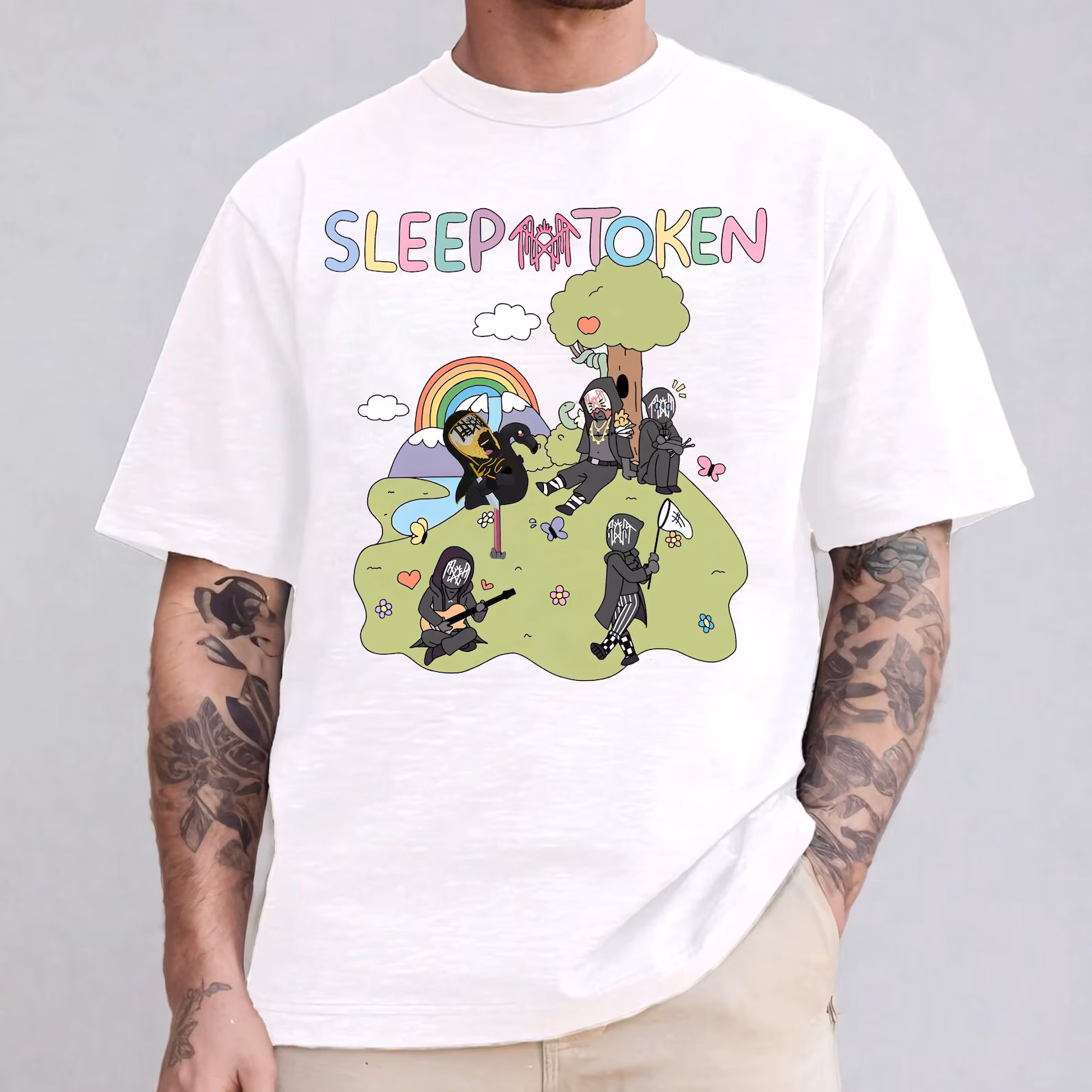 Funny Meme Sleep Token Flamingo Band Hoodie, The Even In Arcadia SweatShirt, Concert Tour 2025 T-Shirt