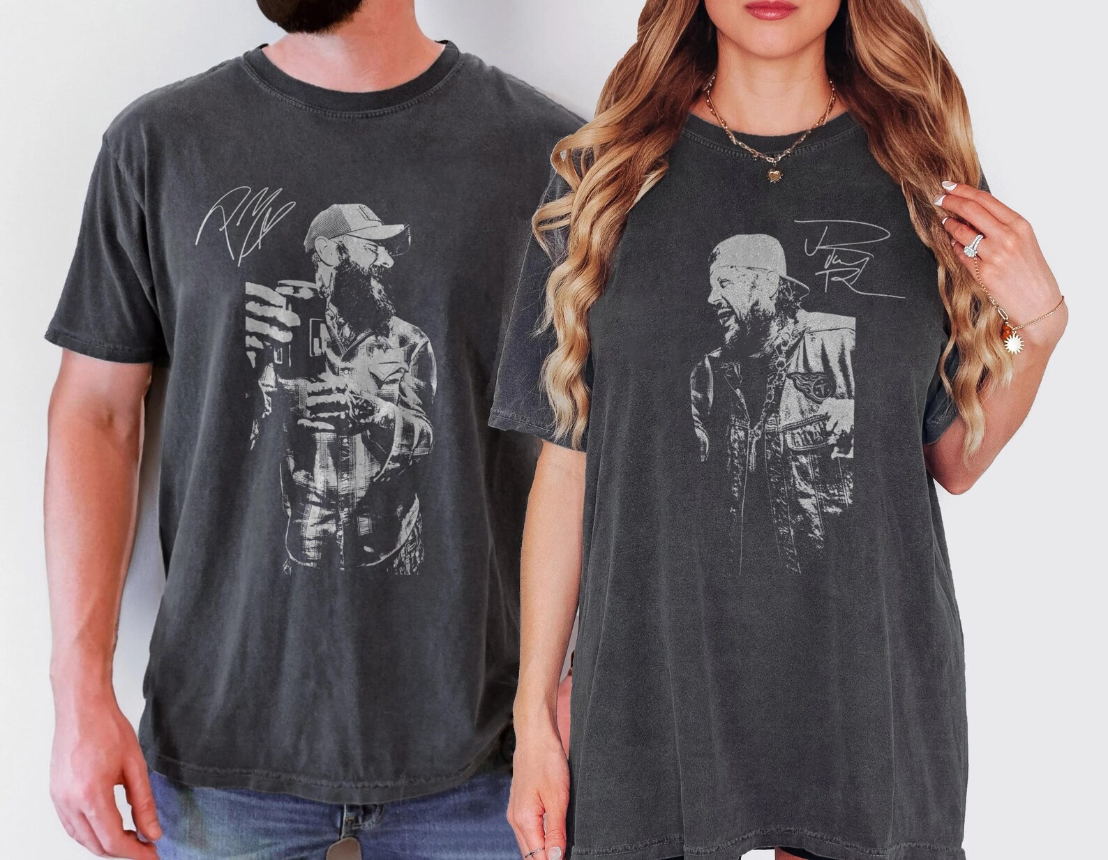 Post Malone Jelly Roll Concert Tour Shirt Posty Beautifully Broken Rapper Shirt