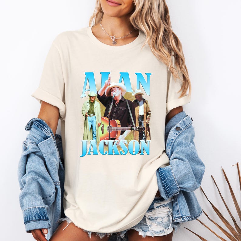 Country Music Tee, Alan Jackson Nashville ConcerShirt, Vintage 90S Unisex Heavy Cotton T-Shirt