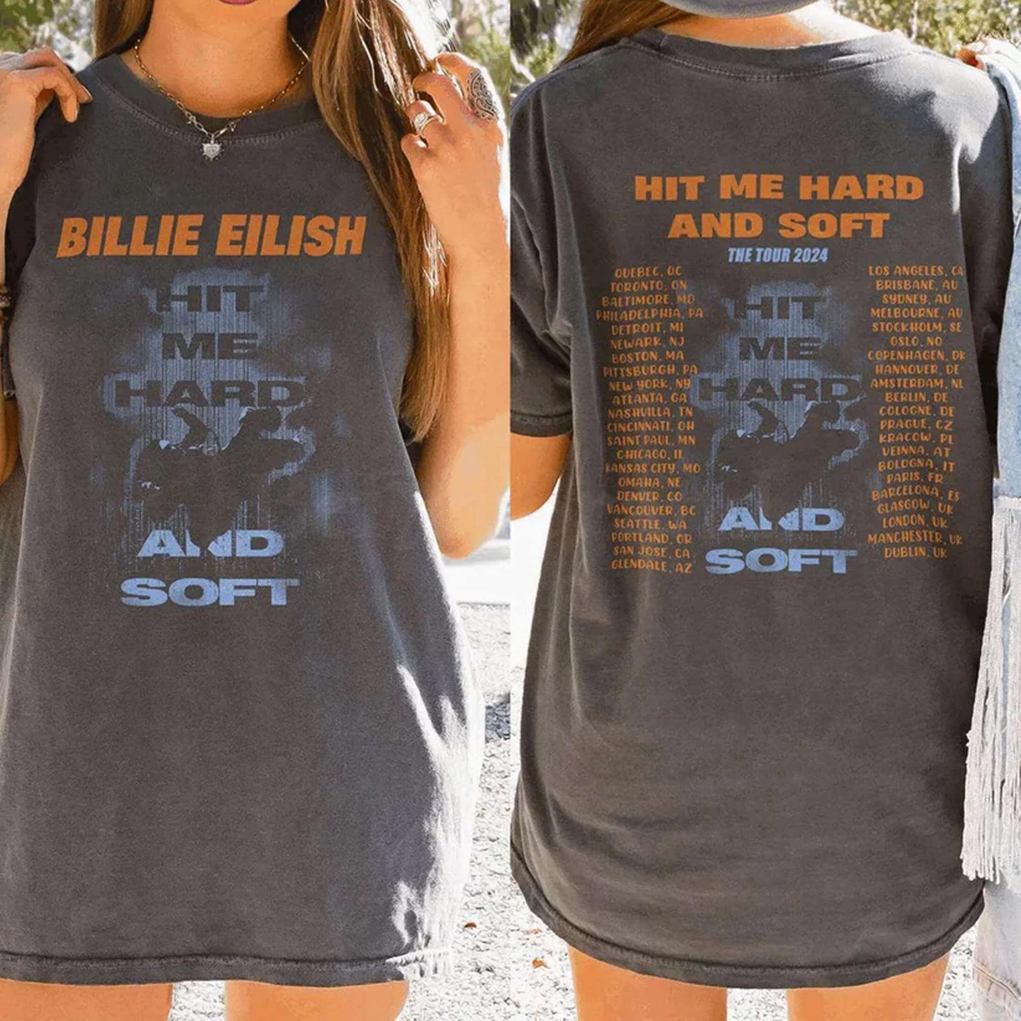 90S Billie Eilish Tour T-Shirt, Hit Me Hard And Soft Concert Tee