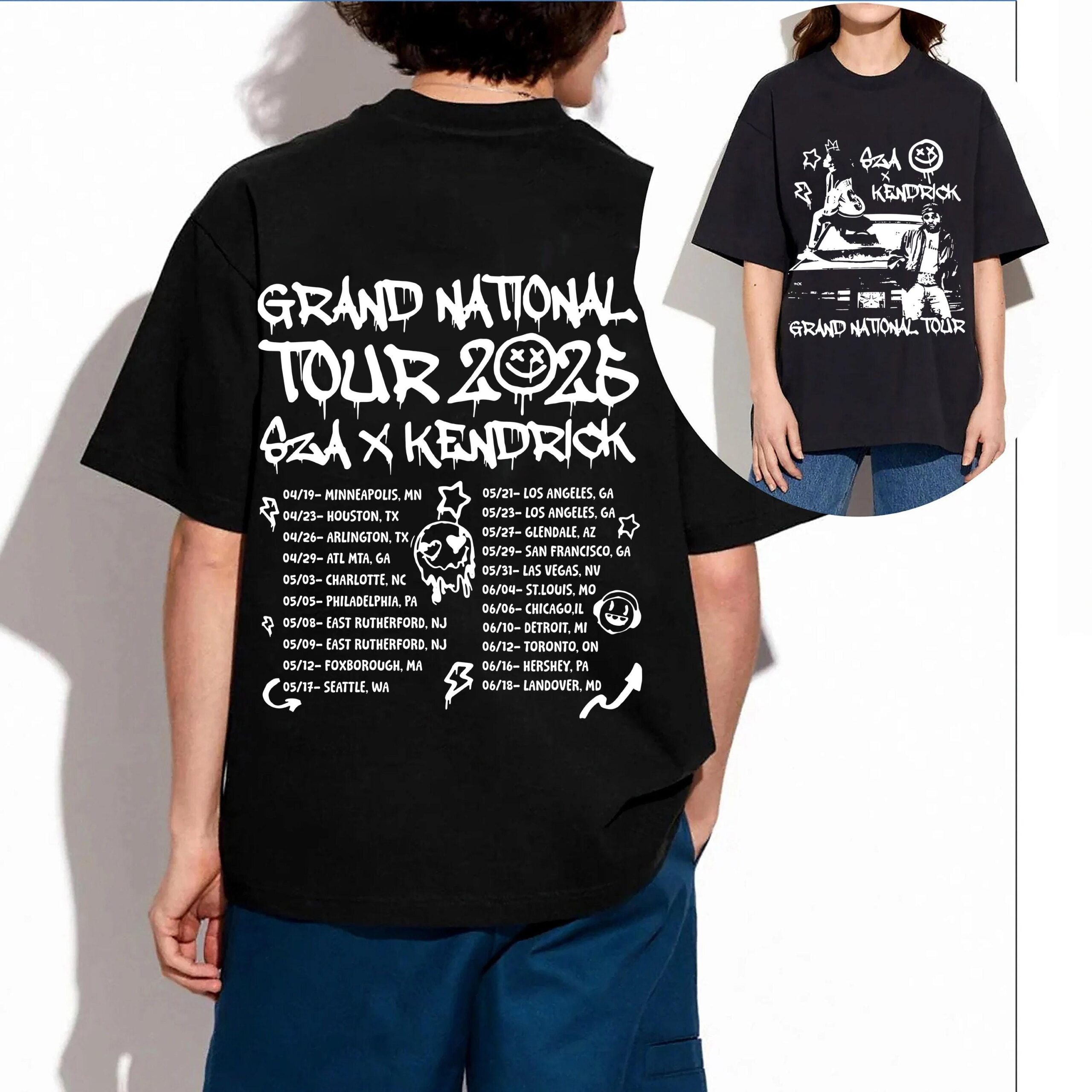 Vintage Kendrick Lamar Sza Grand National Tour 2025 Shirt, Kendrick Lamar Sza Tour 2025 Shirt