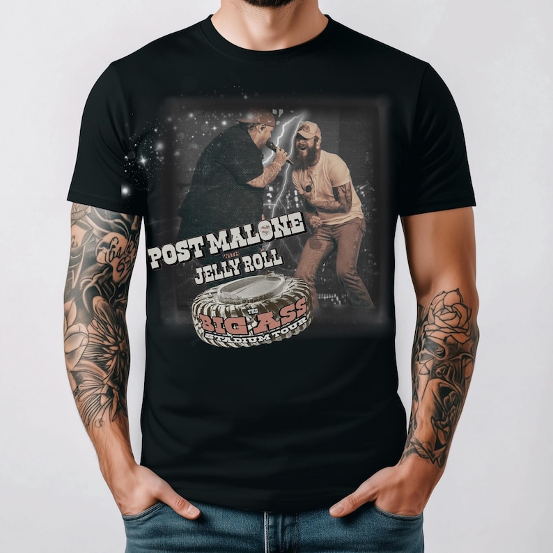 Post Malone Jelly Roll Vintage Shirt, Post Malone Tour, Big Ass Stadium Tour