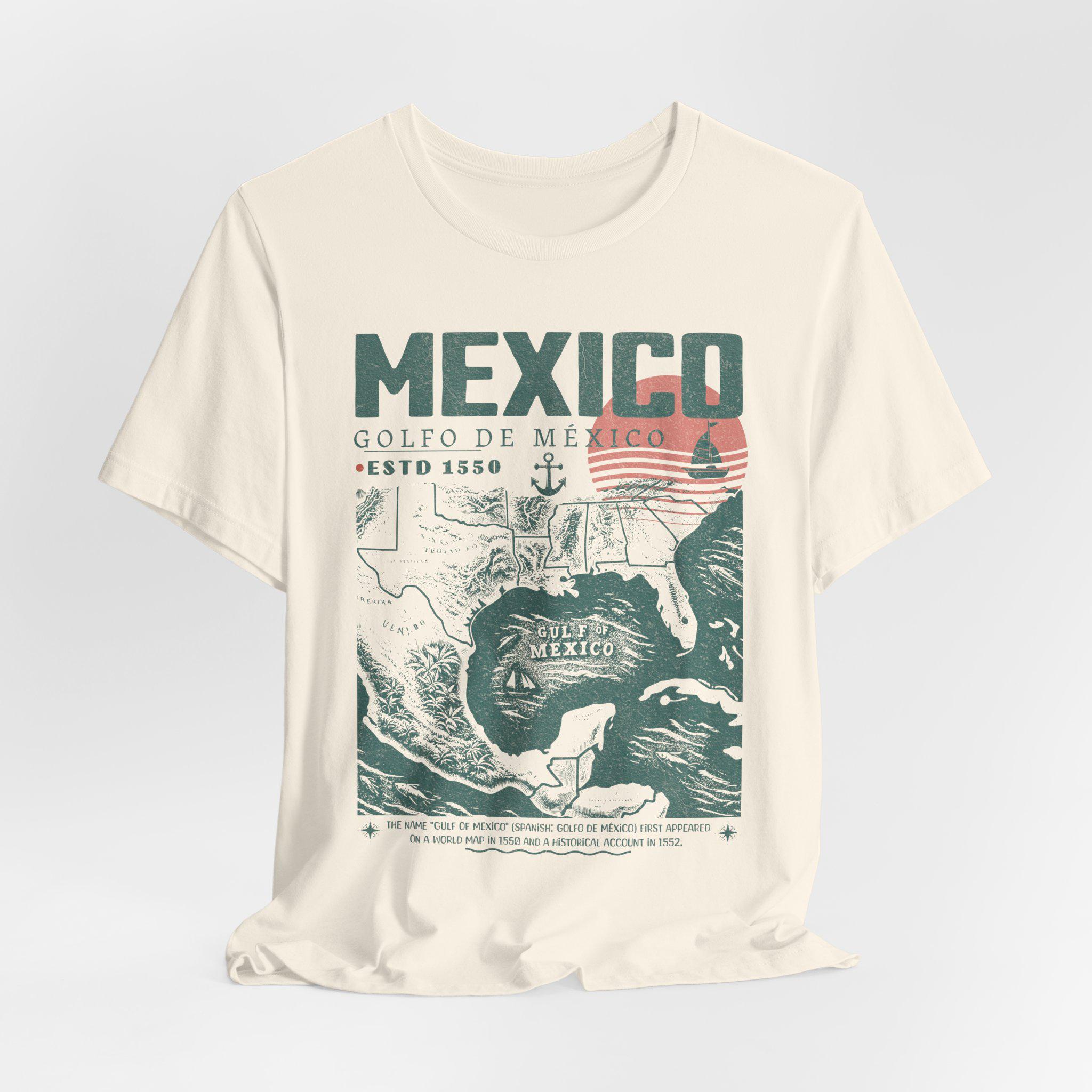 Gulf Of Mexico Shirt, Golfo De Mxico 1550 Retro Vintage ArShirt, Vacation Mexico Shirt