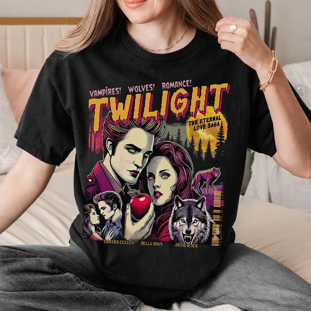 Retro Vintage TwilighShirt, Twilight Fans Homage T-Shirt, Gift For Book Lover Twilight Saga Comic Retro