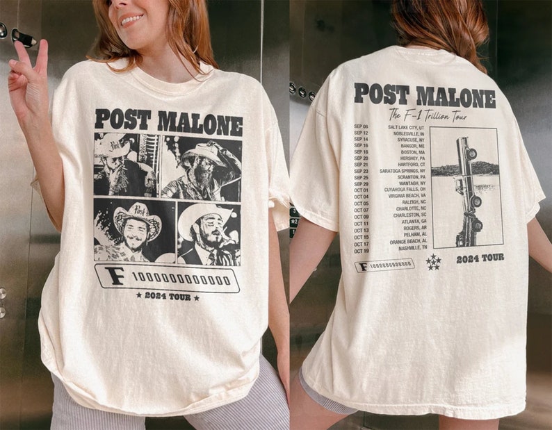Vintage Post Malone Shirt, Post Malone The F-1 Trillion Album Shirt, Post Malone Merch