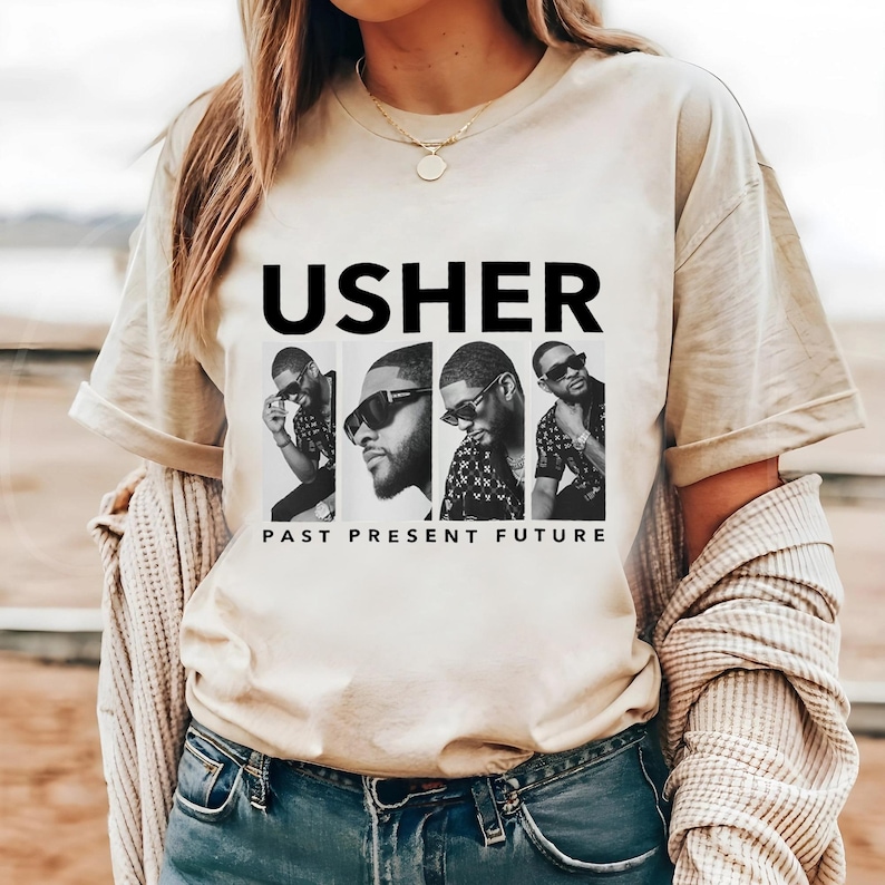 New Usher ConcerShirt, Retro Graphic R&B ConcerShirt, Usher Coming Home Tour Shirt, Usher Concert Group Shirt