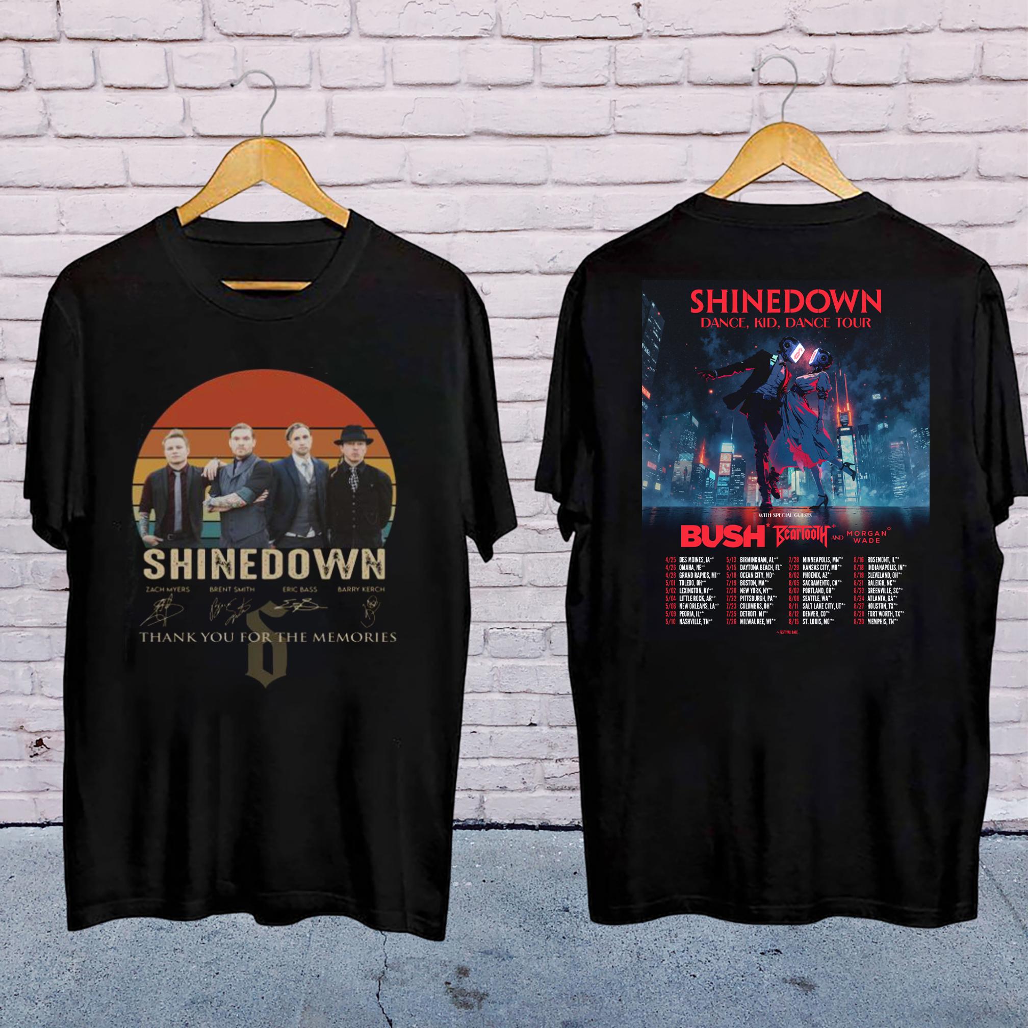Shinedown Dance Kid Dance Tour 2025 Shirt, Shinedown Band 90S Vintage Shirt, Shinedown Fan Gift