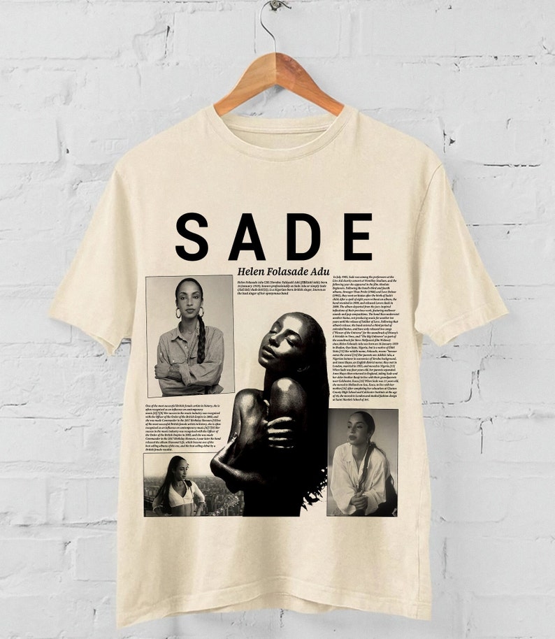 Sade Album T-Shirt, Sade Retro Lyric T-Shirt, Sade Album Shirt, Sade T-Shirt Gift For Fan