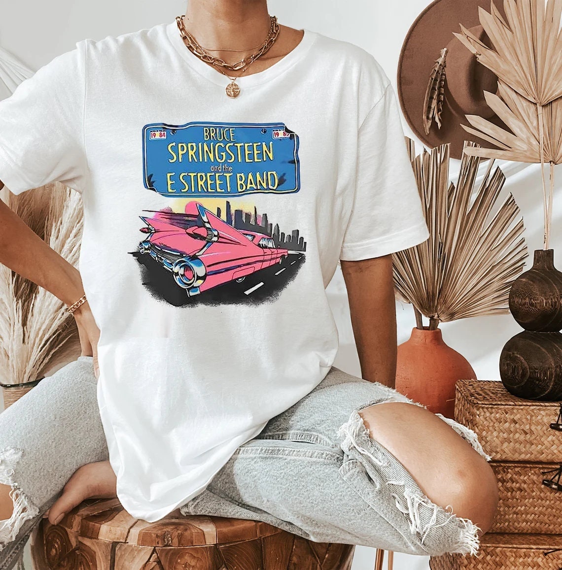 Bruce Springsteen Shirt, Vintage 1980S Bruce Springsteen Born In The Usa Tour T-Shirt, Bruce Springsteen Merch