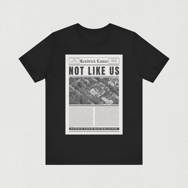 Kendrick Lamar They Not Like Us Shirt, Vintage Newspaper Lyric, Kdot