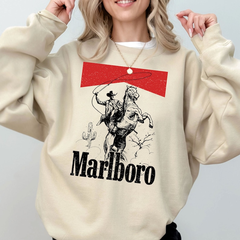 Vintage Marlboro Cowboy Wild WesShirt, Country Music Sweatshirt, Cowboy Rodeo TShirt