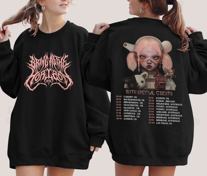 Vintage Bring Me The Horizon Sweatshirt, Bring Me The Horizon Sweatshirt, Bring Me The Horizon Doodle Art Hoodie
