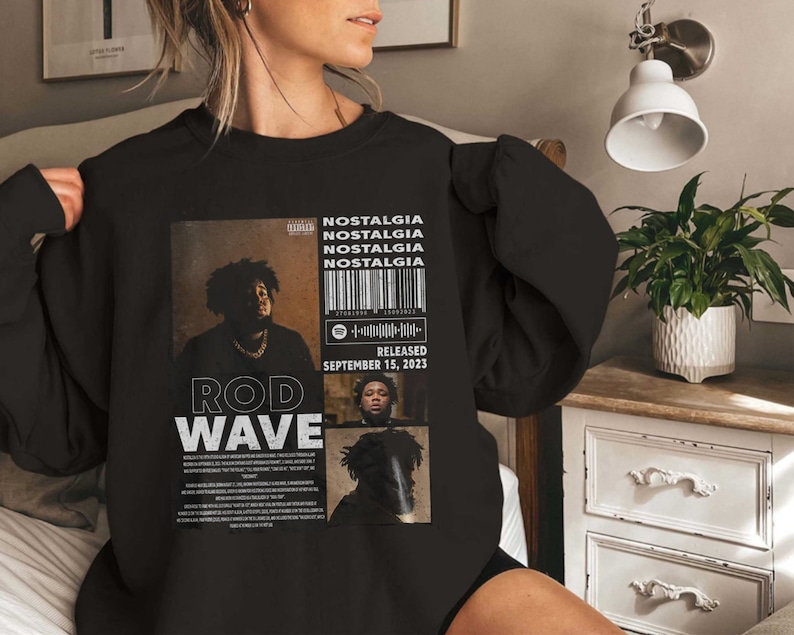 Rod Wave Rap Music Merch Sweatshirt, Vintage Rod Wave Tee, Nostalgia Tour Album Rap 90S Tee