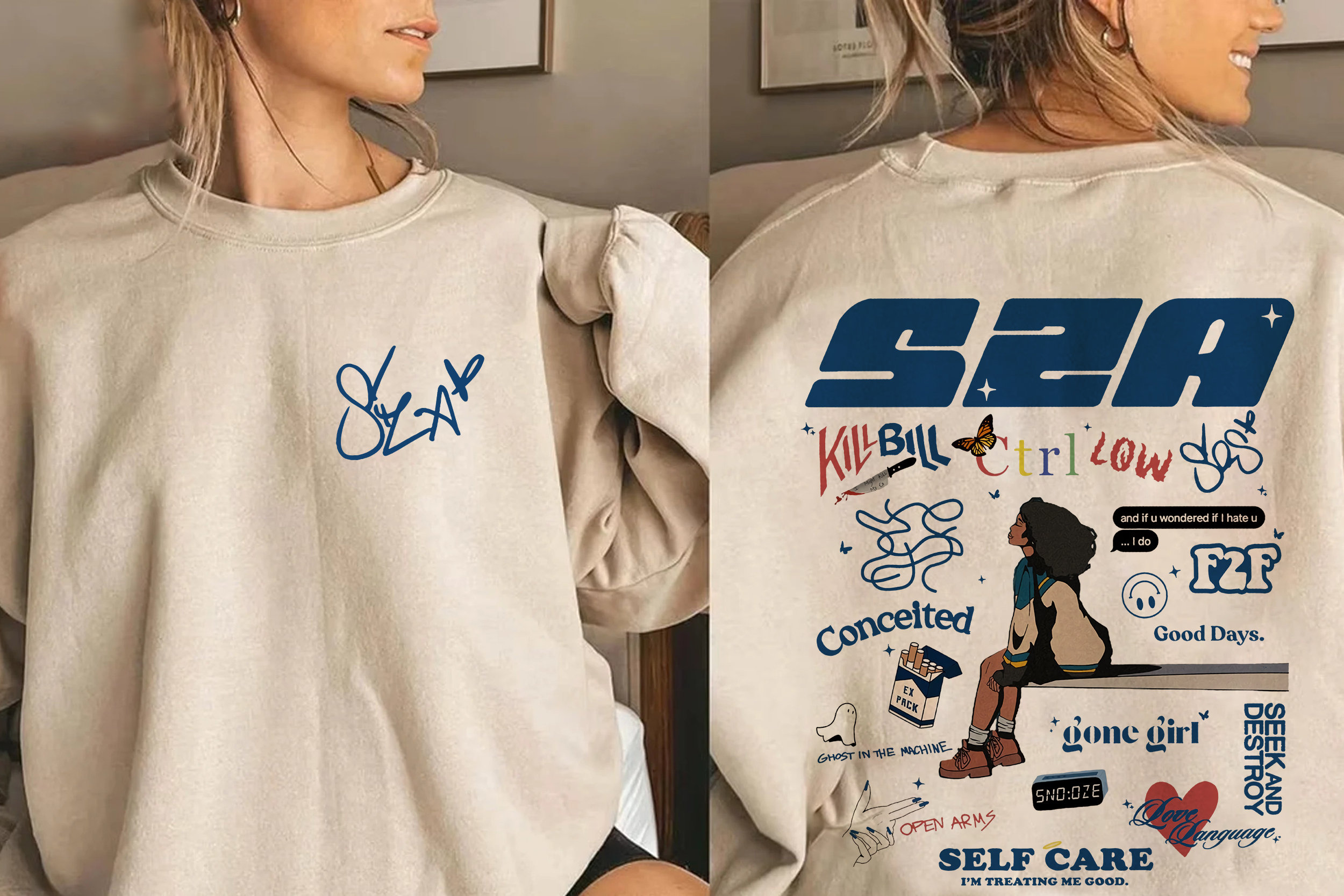 Limited Sza Vintage Sweatshirt, Sza Bootleg Sweatshirt, Sza Music Sweatshirt, Sza Tour Sweatshirt