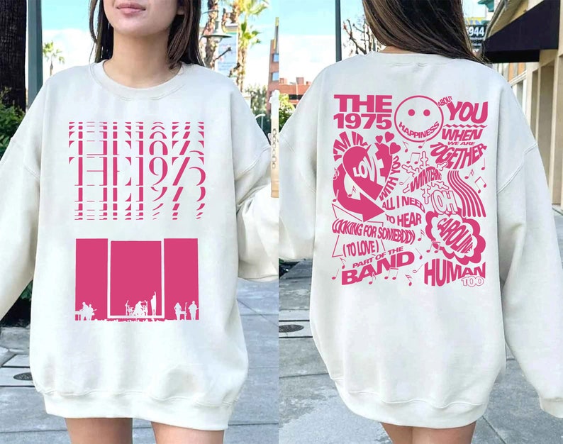 Vintage The 1975 Sweatshirt, The 1975 ConcerShirt, The 1975 Music Album 2Side Sweatshirt