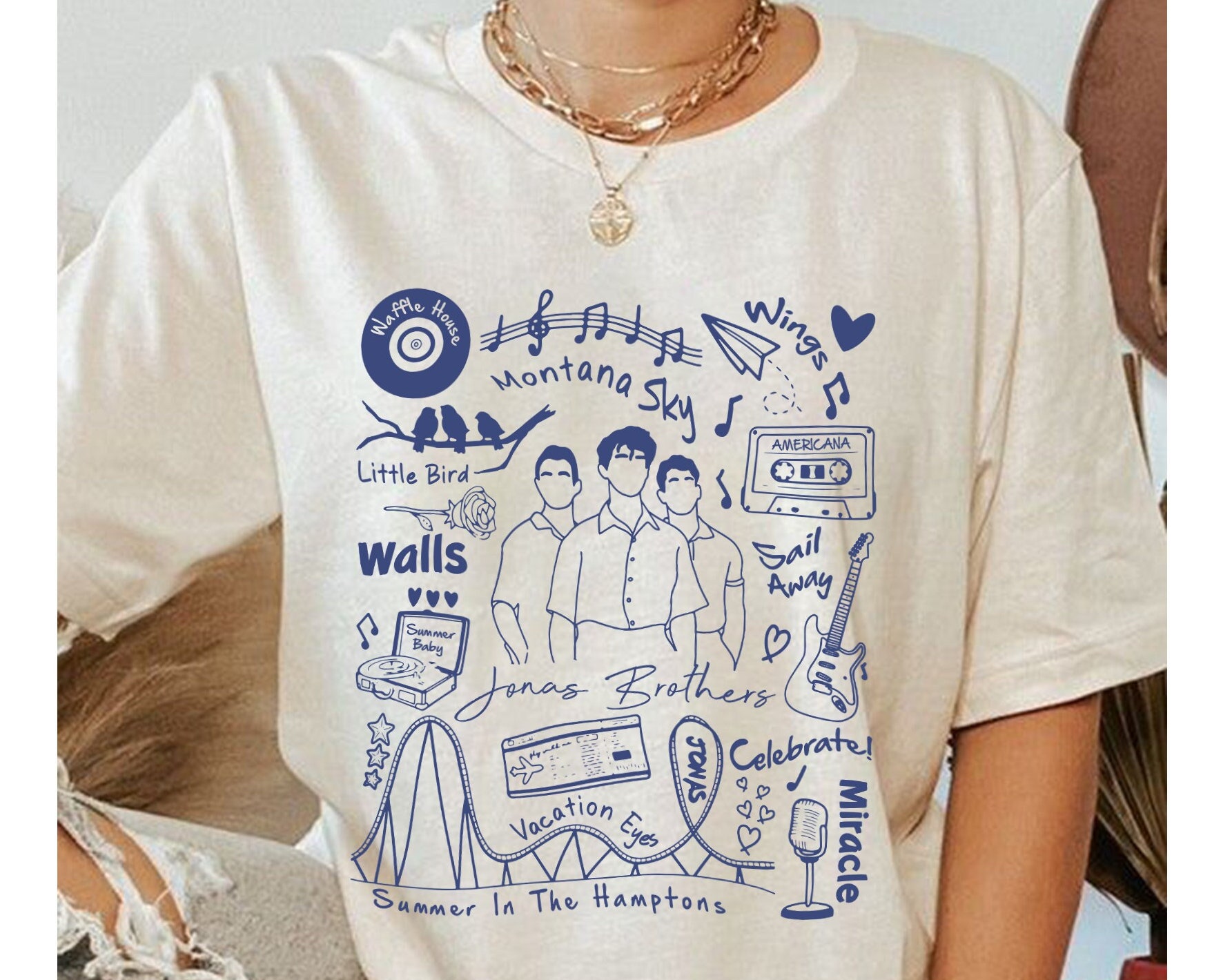 Vintage Jonas Brothers Shirt, One Night Five Albums Shirt, Jonas Brothers Tour Shirt