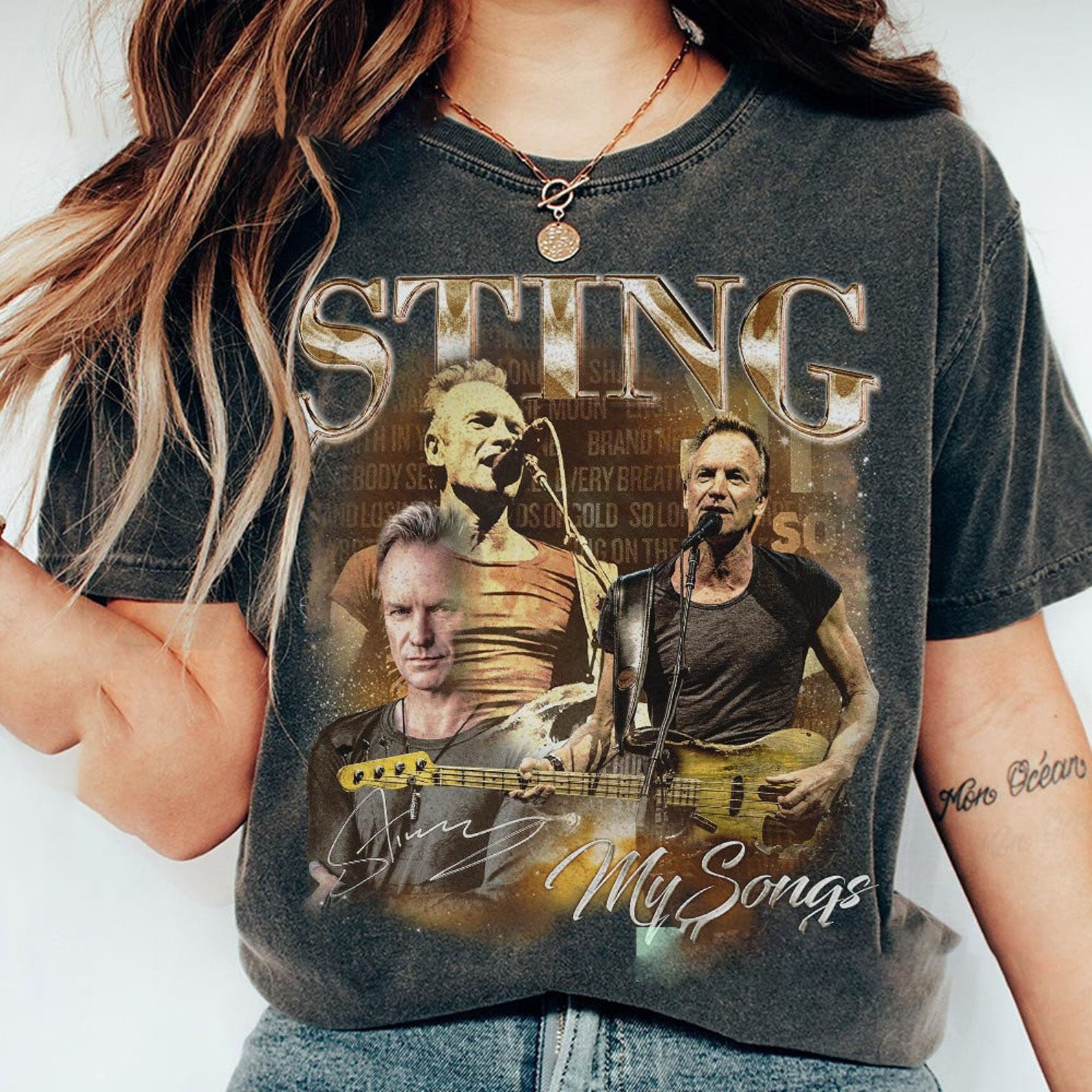 Sting My Songs 90S Shirt, Bootleg Music Vintage World Tour Y2K Shirt, Retro Concert Tickets