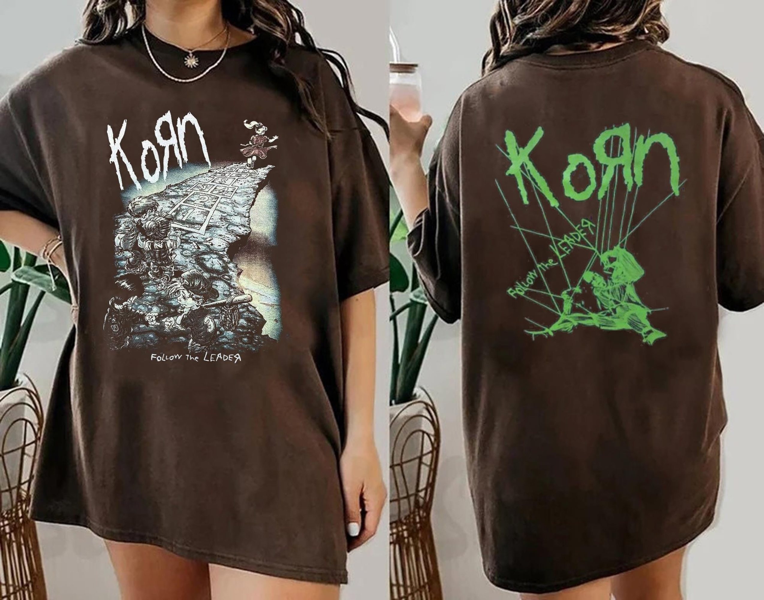 Korn Ftl 25 Follow The Leader Shirt, Korn Tour Retro Tee Gift Unisex Fans, Korn Band Unisex Shirt Korn, Korn Band Merch