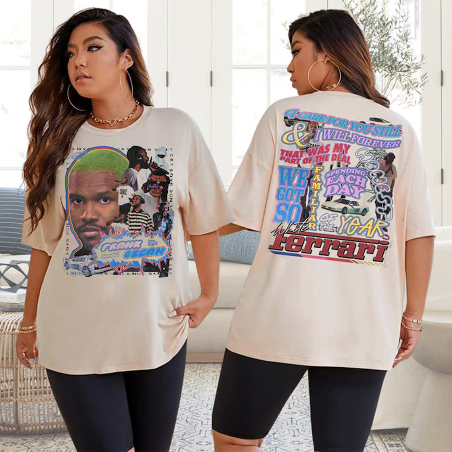 Frank Ocean Shirt, Blond Album Shirt, Frank Ocean Double Sided Vintage 90S T-Shirt, Blond Frank Ocean Tracklist