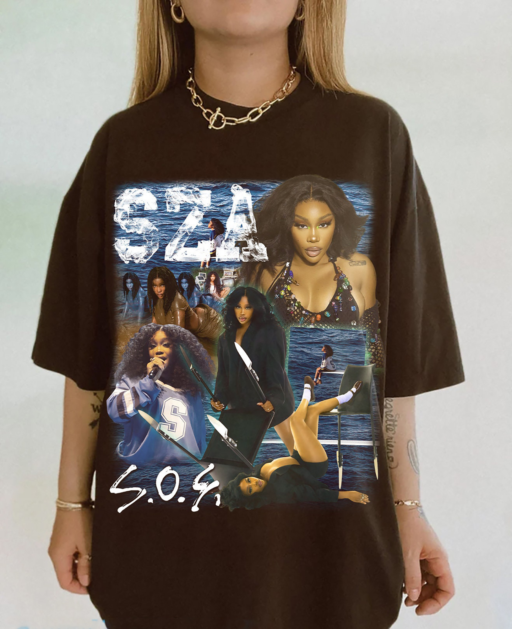 Vintage Sza Sos T-Shirt, Sos Tour Shirt, Sza Bootleg 90S T-Shirt, Kill Bill Tee, Sza Merch Shirt