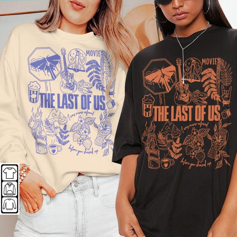 The Last Of Us Movie Doodle ArShirt, Vintage The Last Of Us Merch Tee Graphic ArShirt