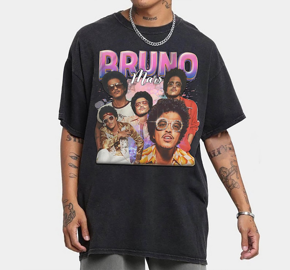 Bruno Mars Shirt, Bruno Mars Vintage Graphic Tee, Bruno Mars Merch Shirt