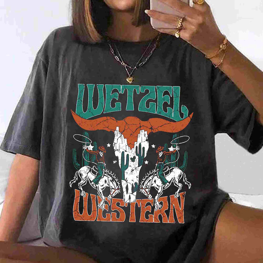 Koe Wetzel Bullhead T-Shirt, Wetzel Retro 90S SweatShirt, Wetzel Album Merch, Western Graphic Tee