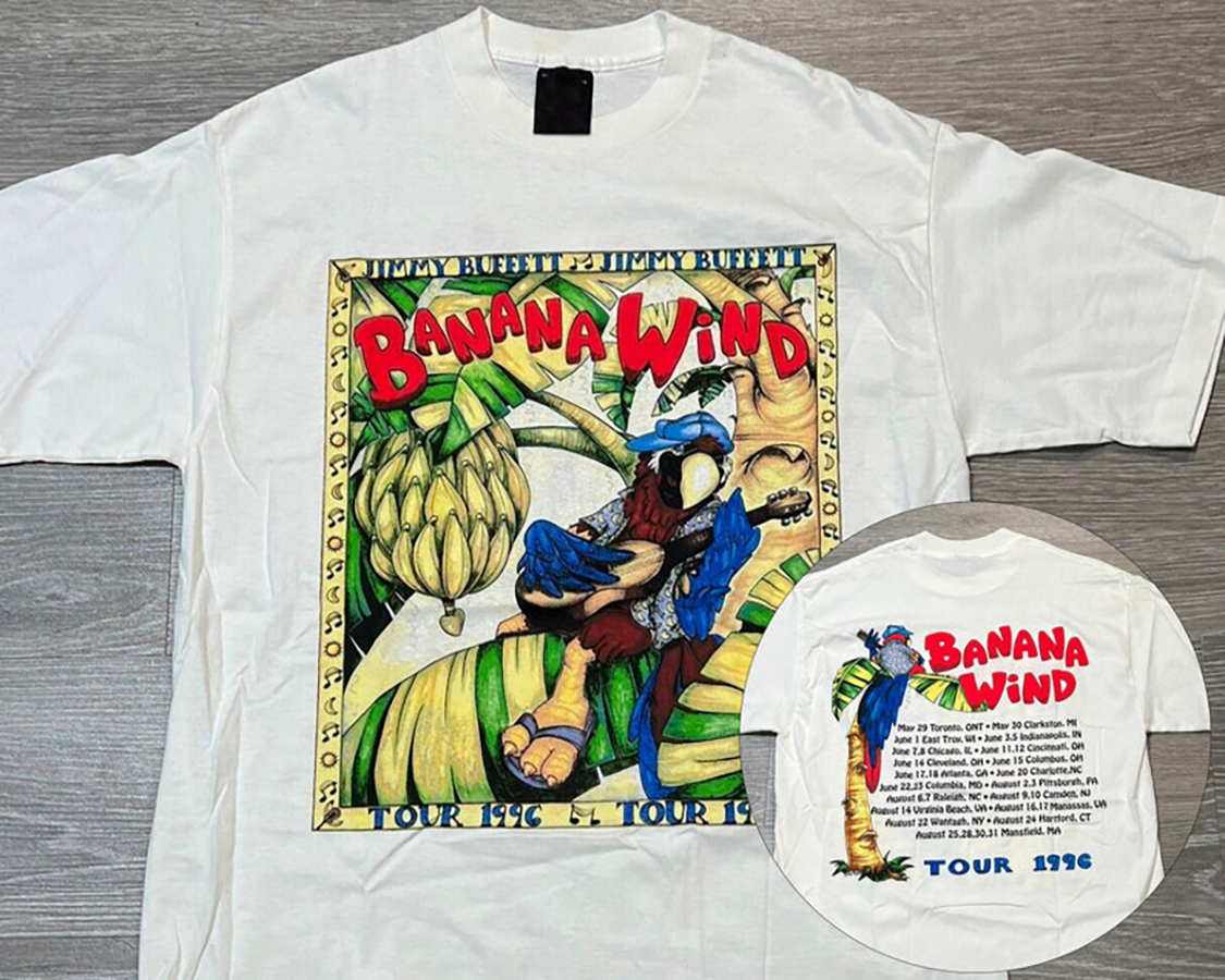 1996 Jimmy Buffett T-Shirt, Banana Wind Tour Shirt, Vintage Jimmy BuffetShirt, Jimmy Buffett Vintage Shirt