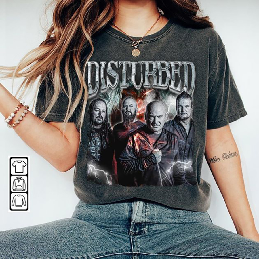 Disturbed Band Music Shirt, Disturbed Pop Rock Vintage Retro 90S Style, Disturbed Tour Tee