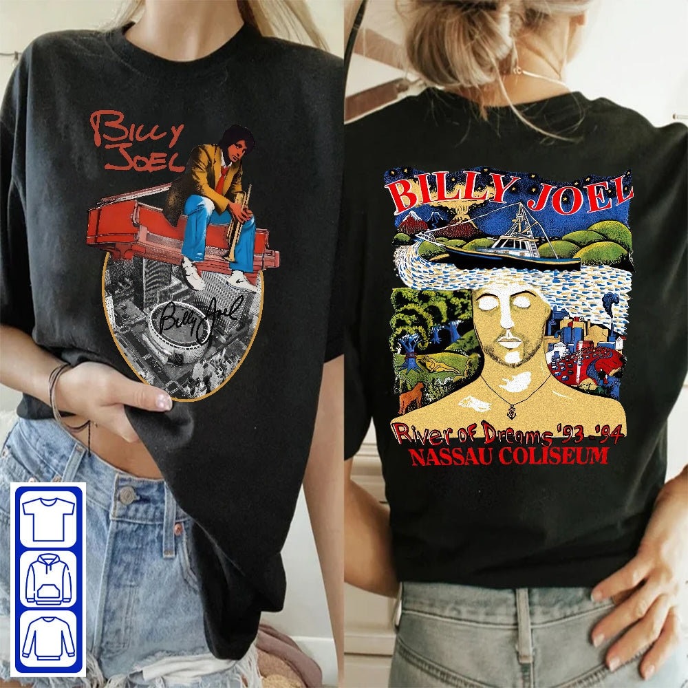 Billy Joel Vintage Shirt, Billy Joel T-Shirt, Billy Joel Live In New York
