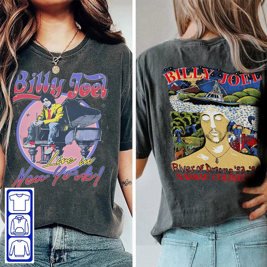 Billy Joel Vintage Shirt, Billy Joel T-Shirt, Billy Joel Live In New York