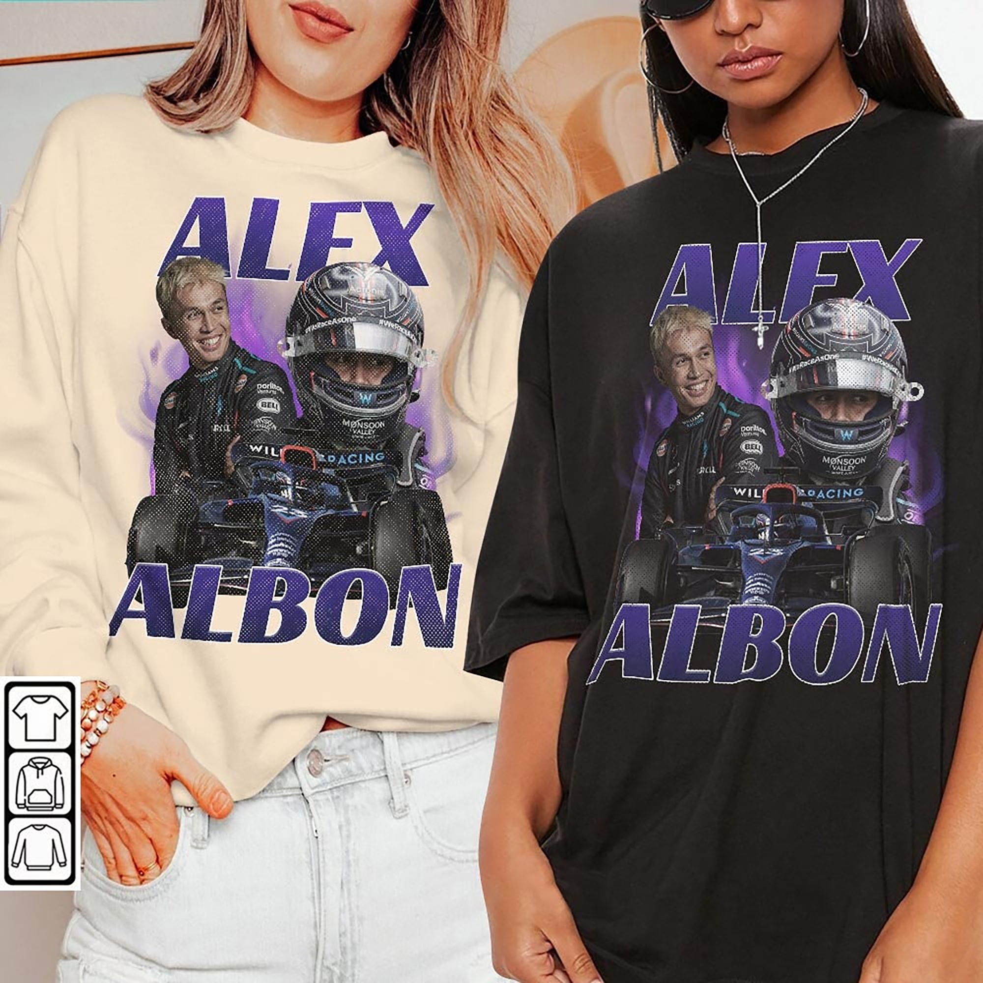 Alex Albon K2 Shirt, Alex Albon Racing 90S Vintage Tee, Alex Albon Retro Vintage Racing Graphic Gift T-Shirt