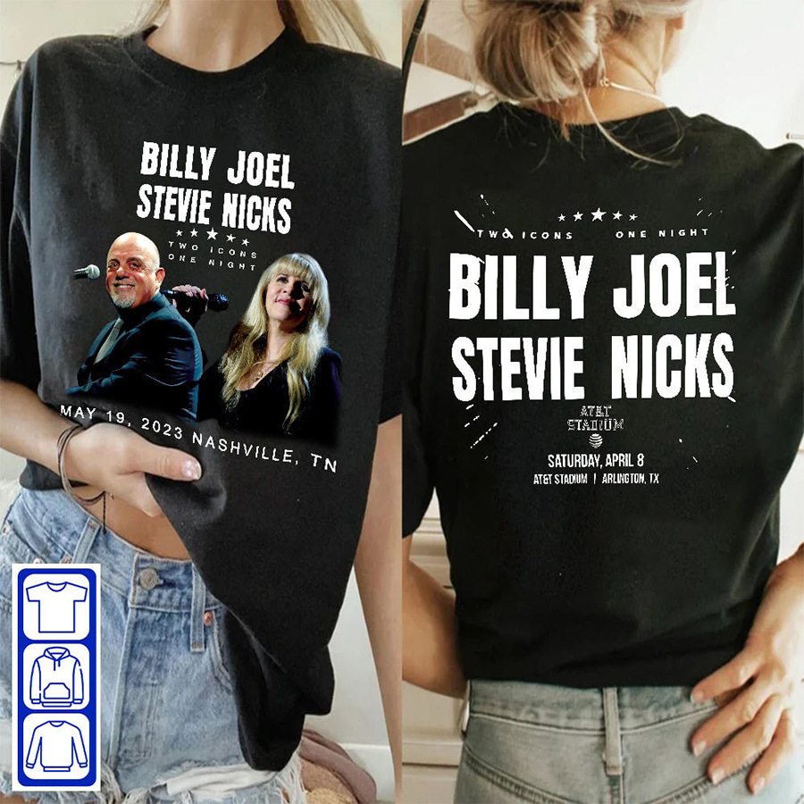 Billy Joel Stevie Nick Tour TShirt, Billy Joel Tour Merch Shirt, Billy Joel 90S Retro Shirt