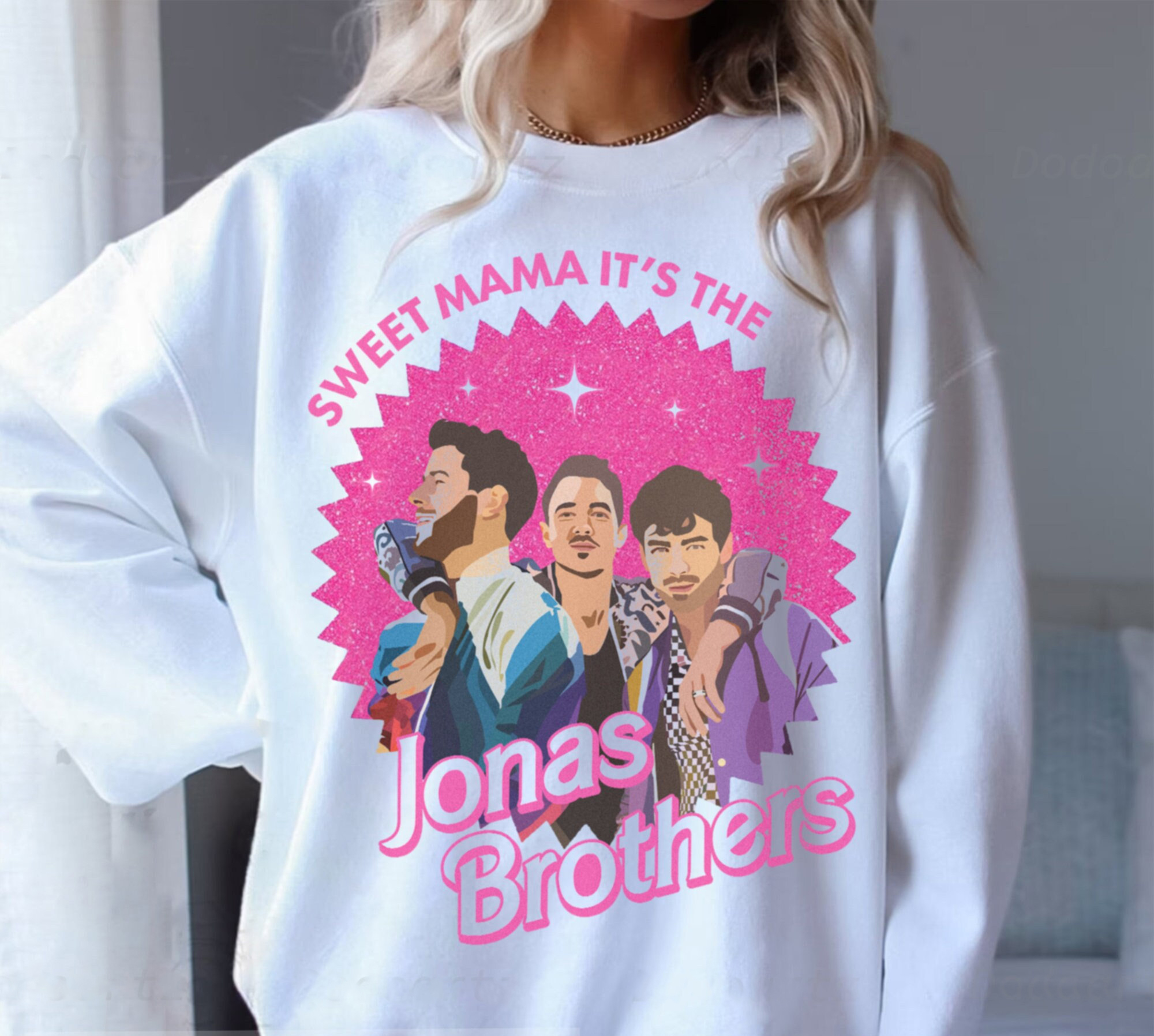 Sweet Mama Its The Jonas Brothers TShirt, Retro Jonas Brothers I Love Hot Dads TShirt, Jonas Five Albums One Night Tour Shirt