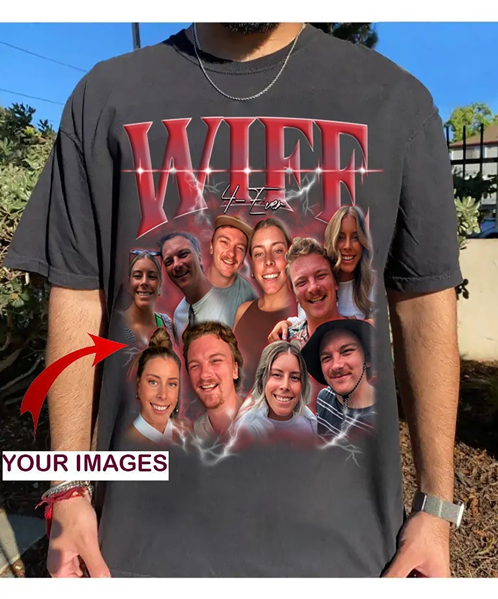 Comfort Colort Custom Girlfriend Tee, Custom Wife Bootleg Shirt, Custom Rap Tee, Custom Photo Vintage Bootleg Shirts