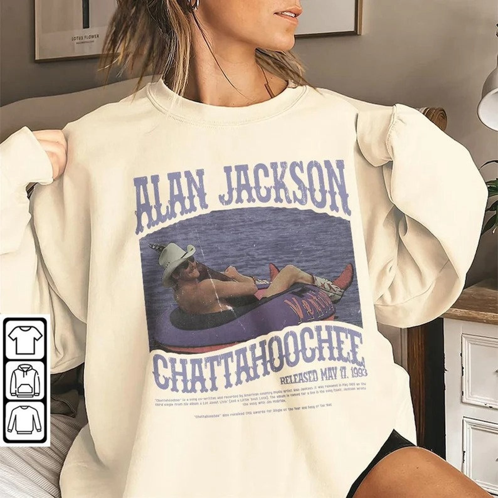 Alan Jackson Music Shirt, Chattahoochee Shirt, Vintage Retro Country Music Star