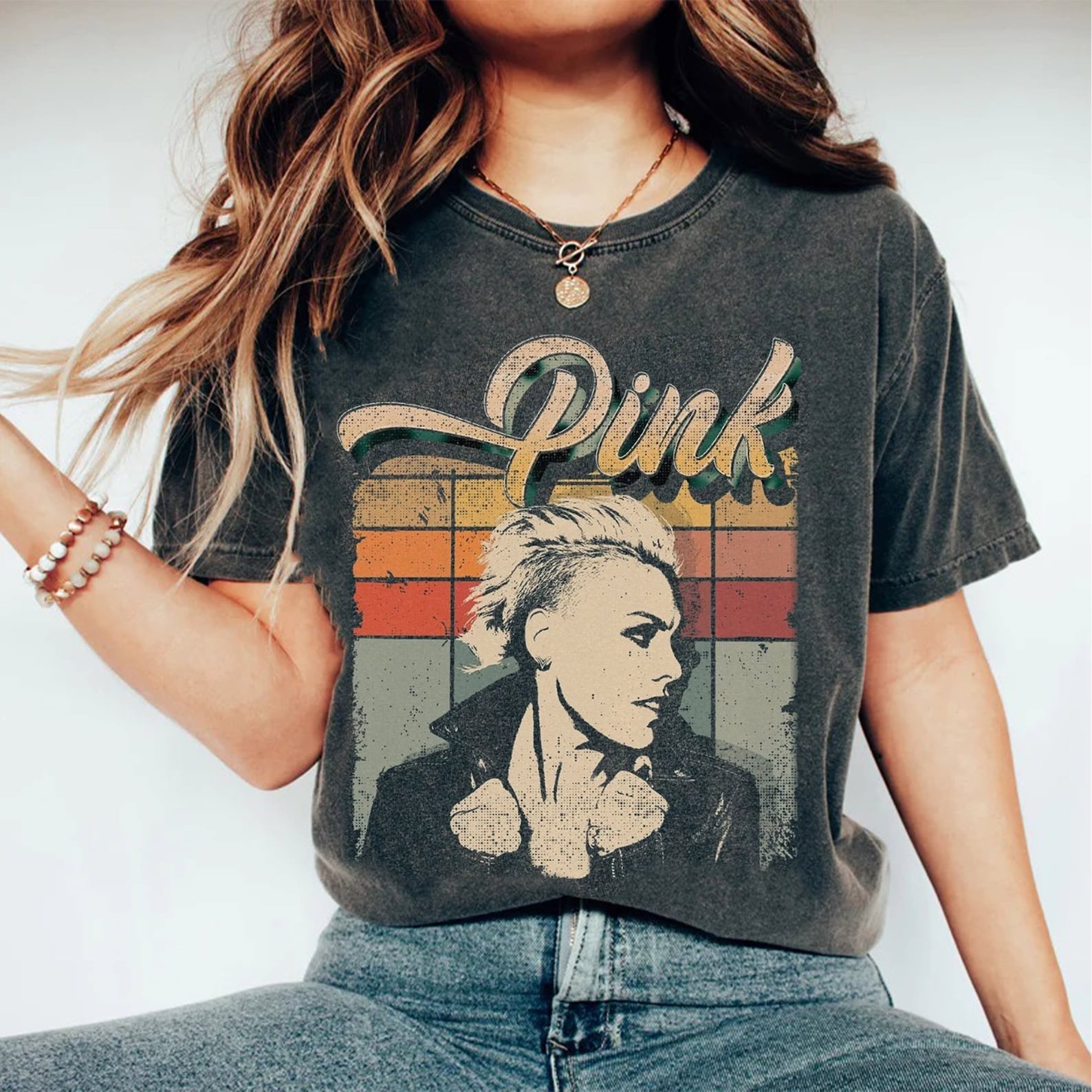 Retro P!Nk Pink Shirt, Music Tour Shirt Pink Summer ConcerShirt